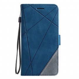 Peněženková Pouzdra Poco X7 Pro 5g Kryty Na Mobil Dvoubarevné Geometrické Linie