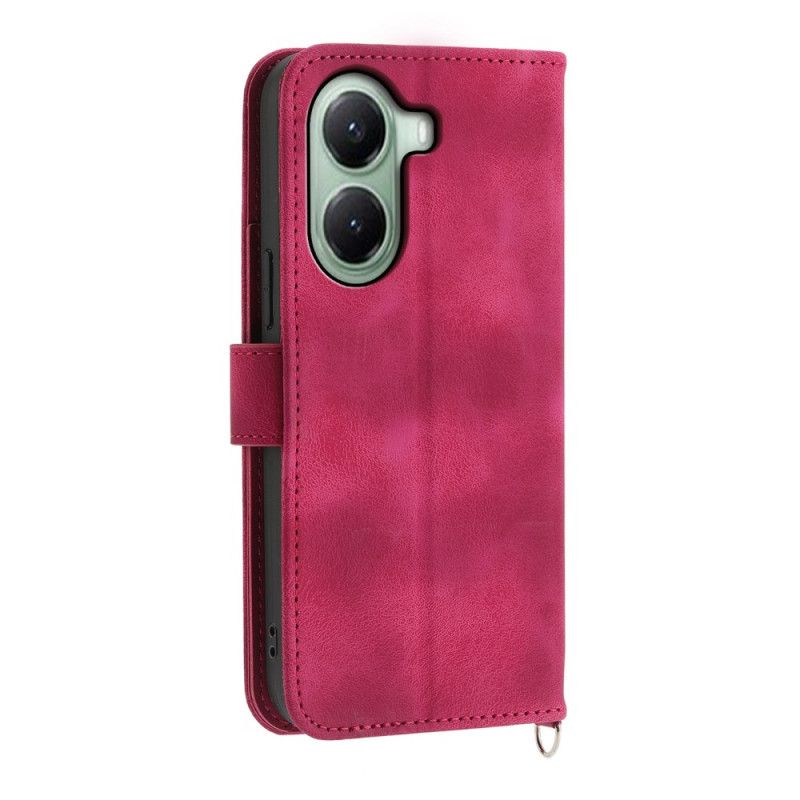 Peněženková Pouzdra Poco X7 Pro 5g Kryty Na Mobil Květinový Vzor S Popruhem A Ramenním Popruhem