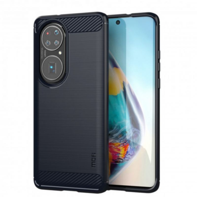 Kryt Na Huawei P50 Mofi Kartáčované Uhlíkové Vlákno