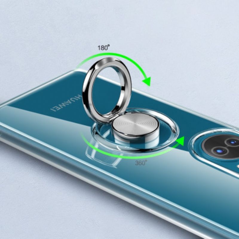 Kryty Na Mobil Na Huawei P50 Průhledný Jednoduchý Kovový Prsten