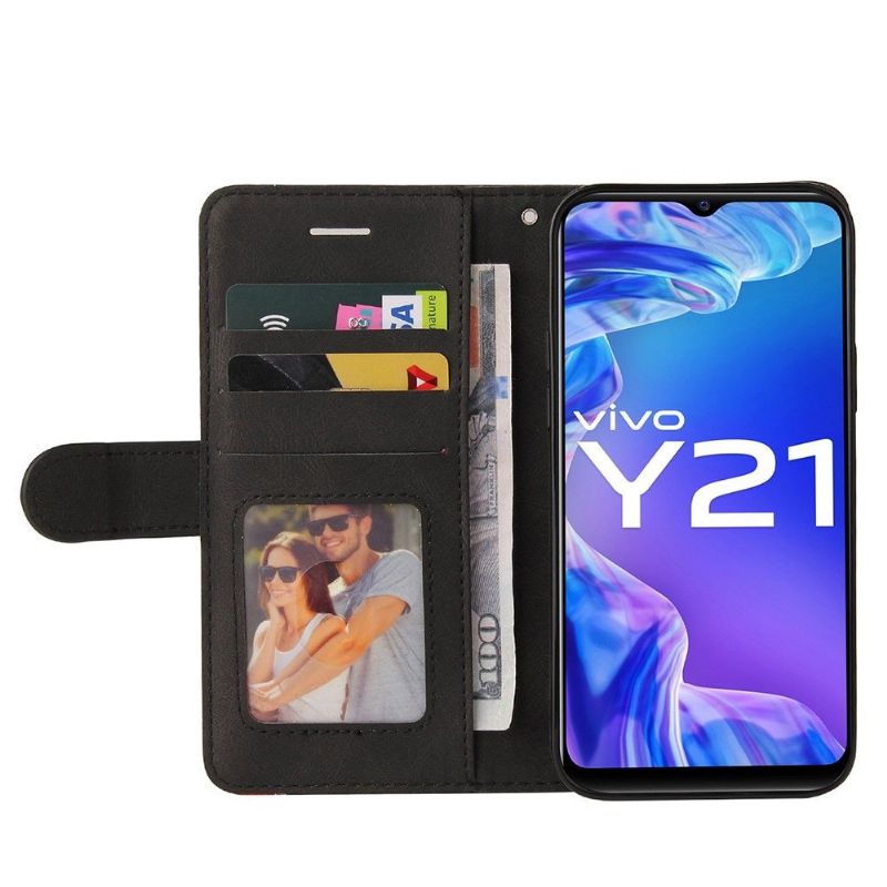 Flipové Pouzdro Na Vivo Y21 / Y21s / Y33s Umělecká Bicolor
