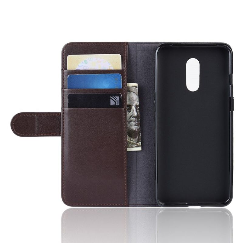 Pouzdra Na OnePlus 7 Peněženkové Pouzdro Kožená Peněženka Premium - Hnědá