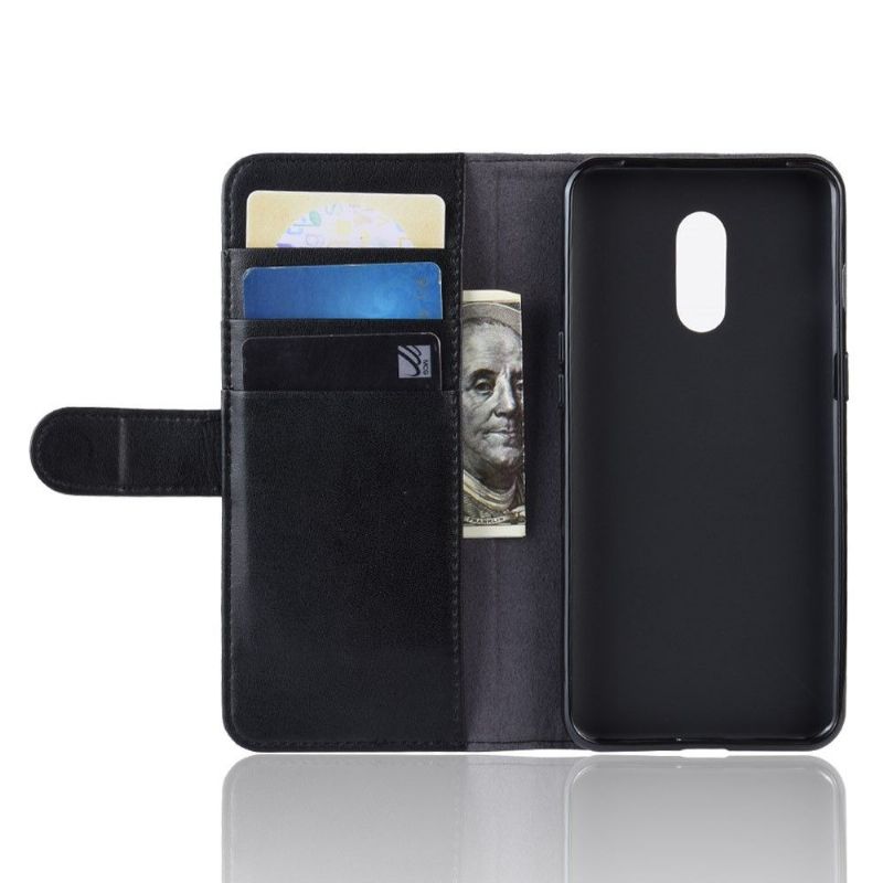 Pouzdra Na OnePlus 7 Peněženkové Pouzdro Prémiová Kožená Peněženka - Černá