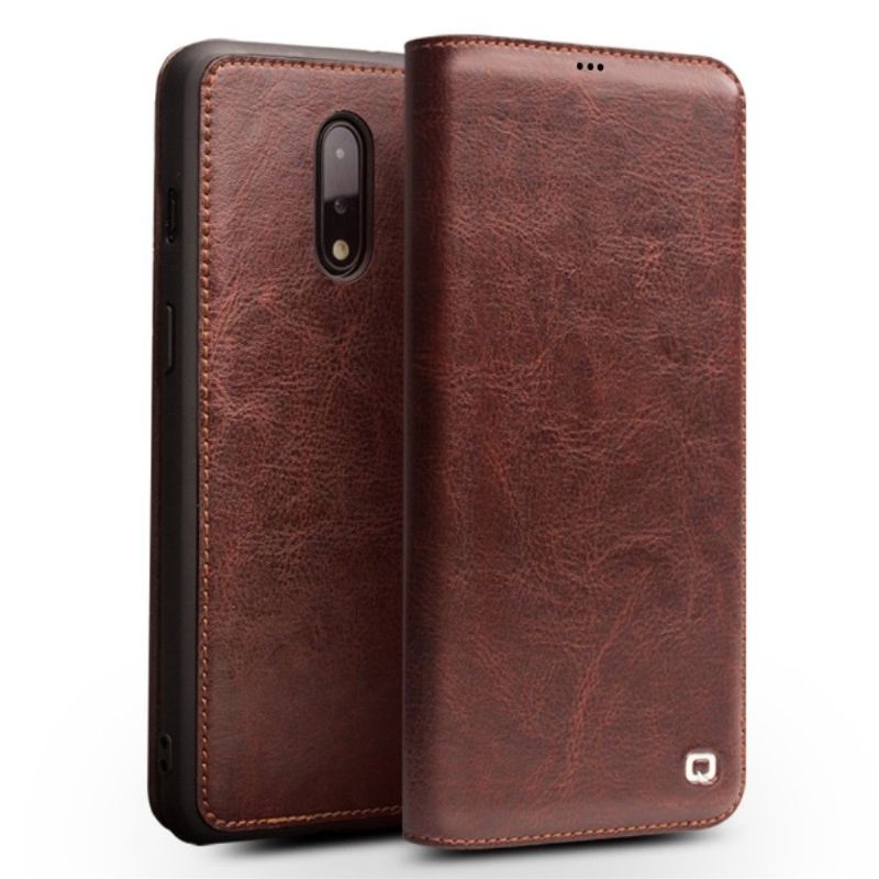 Pouzdra Na OnePlus 7 Ručně Vyráběná Pravá Kůže