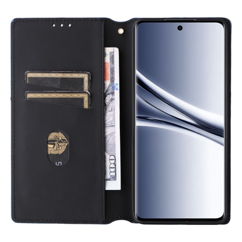 Kožené Pouzdro Folio Xiaomi Redmi Note 15 5g Gravírovaný Diamantový Vzor