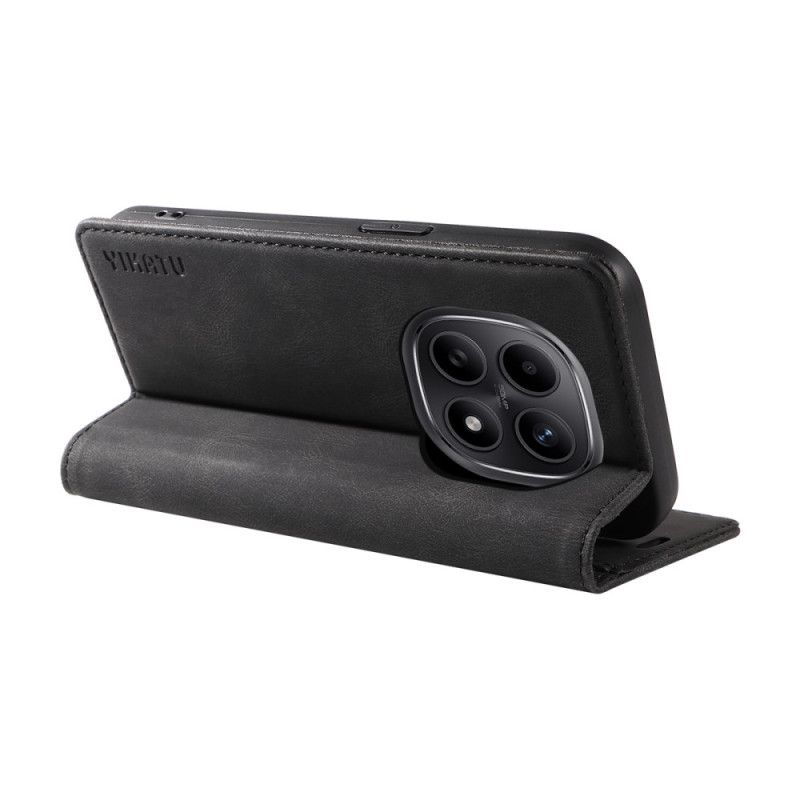 Kožené Pouzdro Folio Xiaomi Redmi Note 15 5g Semišový Efekt Yikatu