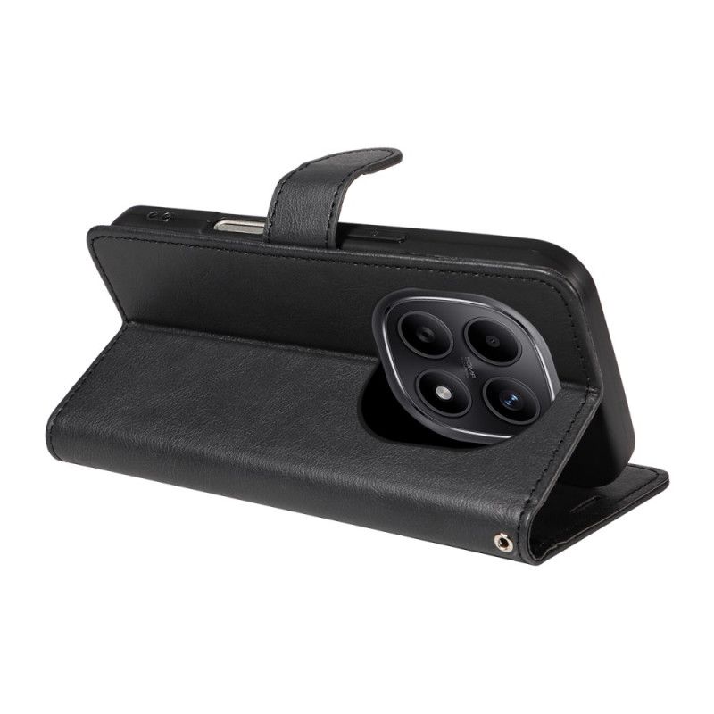 Kožený Kryt Na Xiaomi Redmi Note 15 5g Efekt Hladké Kůže