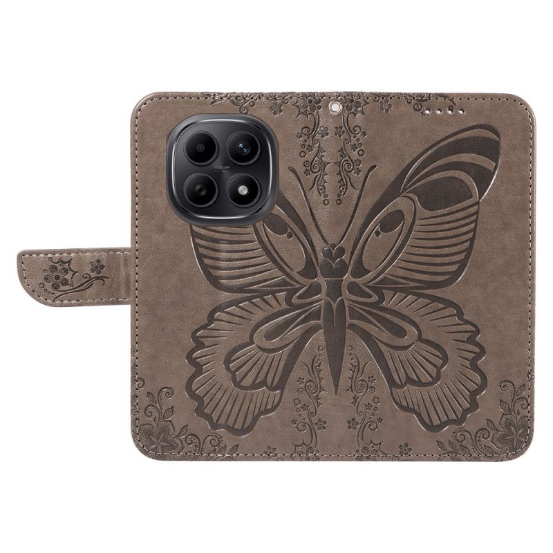 Kožený Kryt Na Xiaomi Redmi Note 15 5g Grafický Motýl