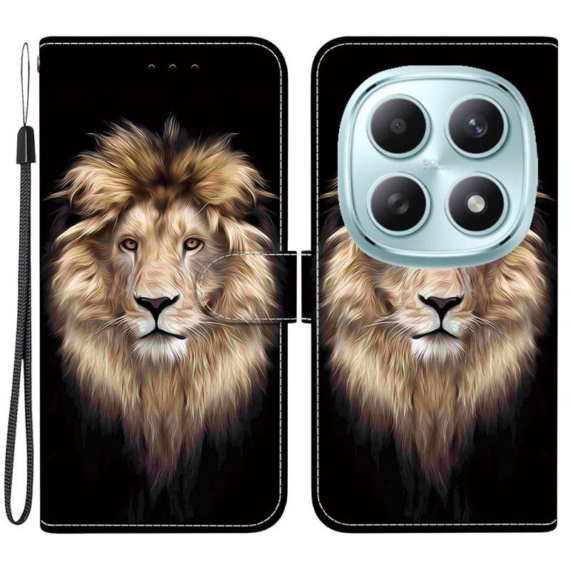 Kožený Kryt Na Xiaomi Redmi Note 15 5g Lví Hlava