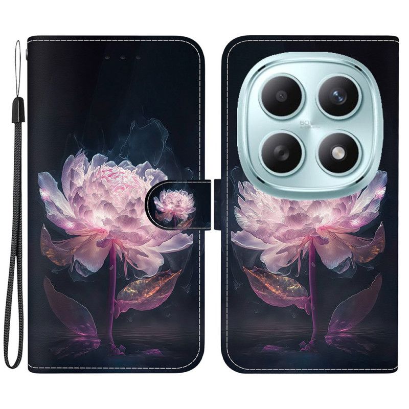 Kožený Kryt Xiaomi Redmi Note 15 5g Fialová Pivoňka