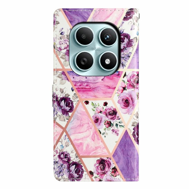 Kožený Kryt Xiaomi Redmi Note 15 5g Fialový Mramor