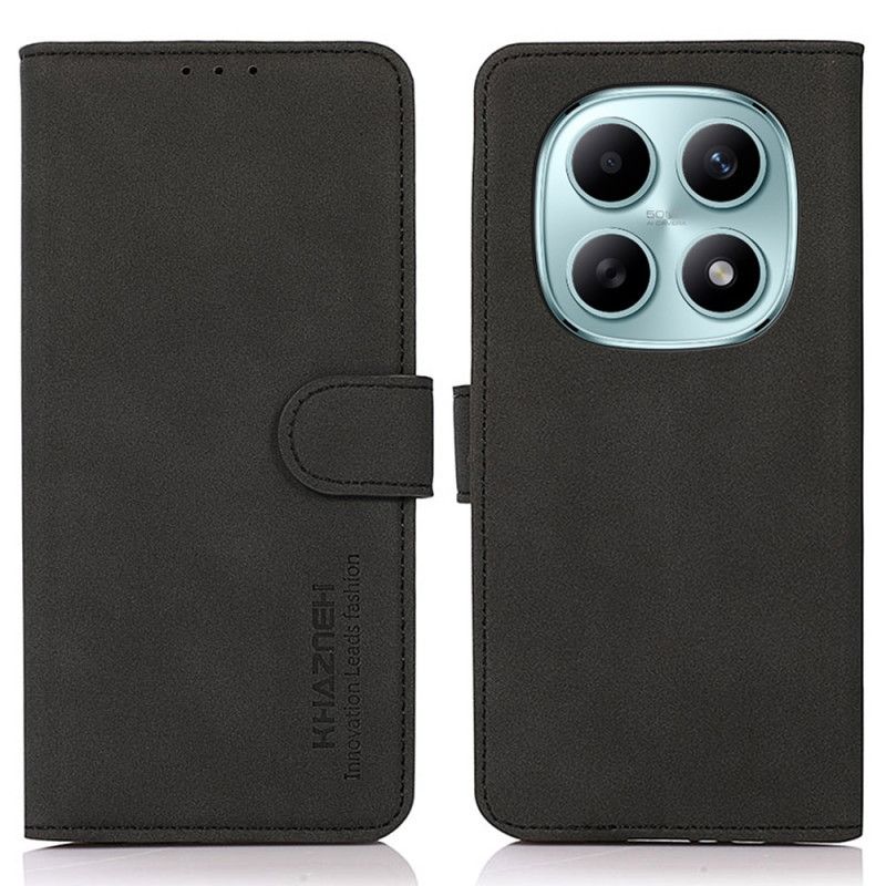 Kožený Kryt Xiaomi Redmi Note 15 5g Jednobarevná Khazneh