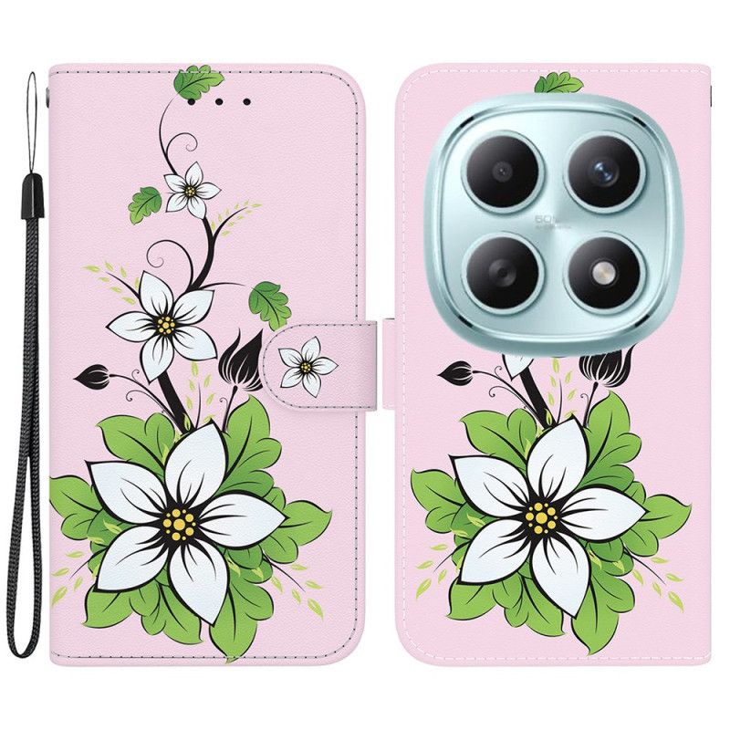 Kožený Kryt Xiaomi Redmi Note 15 5g Vzor Lilie