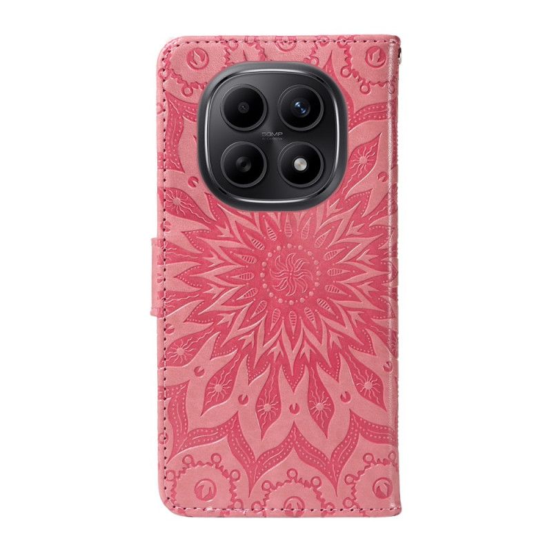 Kožený Kryt Xiaomi Redmi Note 15 5g Vzor Slunečnice