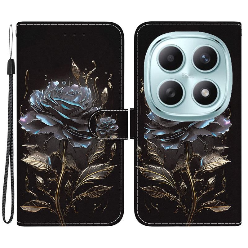 Kožený Kryt Xiaomi Redmi Note 15 5g Černá Růže