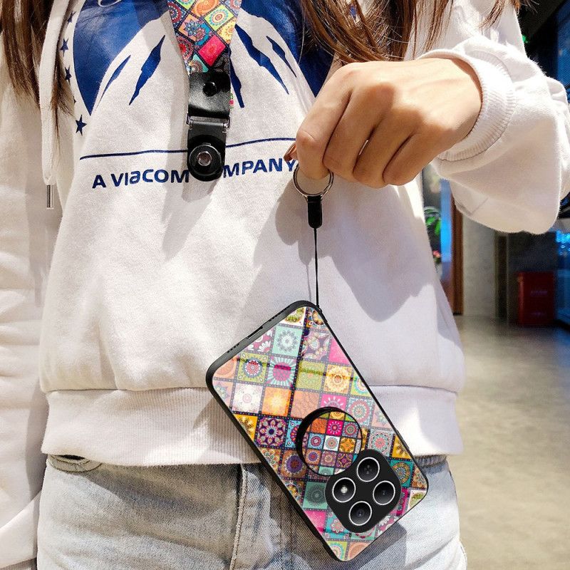 Kryt Xiaomi Redmi Note 15 5g Patchworkový Stojánek A Popruh