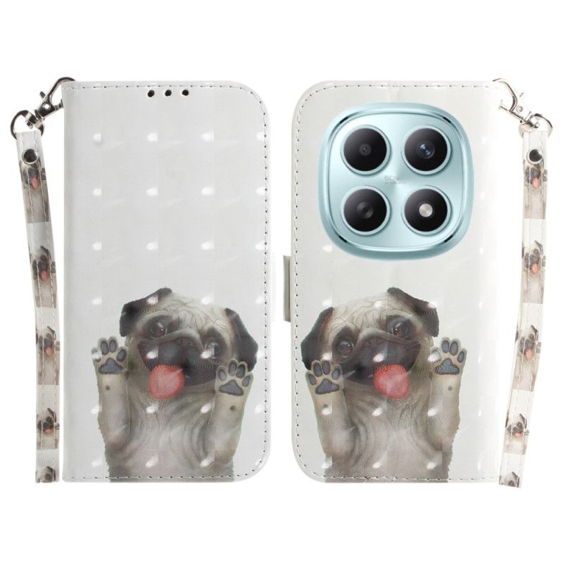 Peněženková Pouzdra Xiaomi Redmi Note 15 5g Kryty Na Mobil Mops Se Šňůrkou