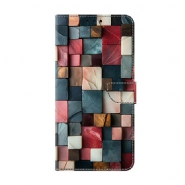 Peněženková Pouzdra Xiaomi Redmi Note 15 5g Kryty Na Mobil Se Skládacím Stojánkem - Barevný Cihlový Vzor