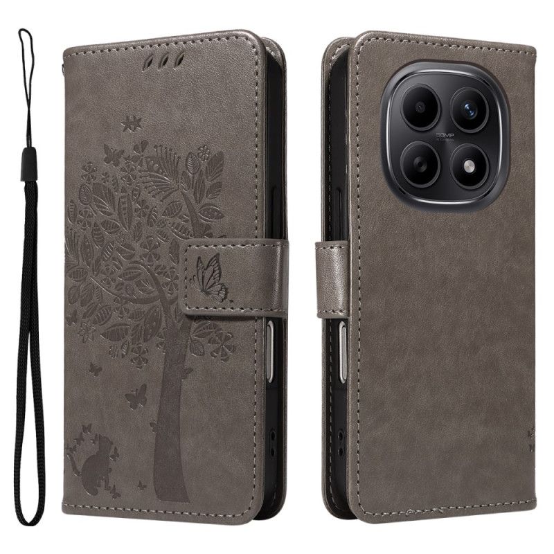 Peněženková Pouzdra Xiaomi Redmi Note 15 5g Kryty Na Mobil Vzor Kočky A Stromu