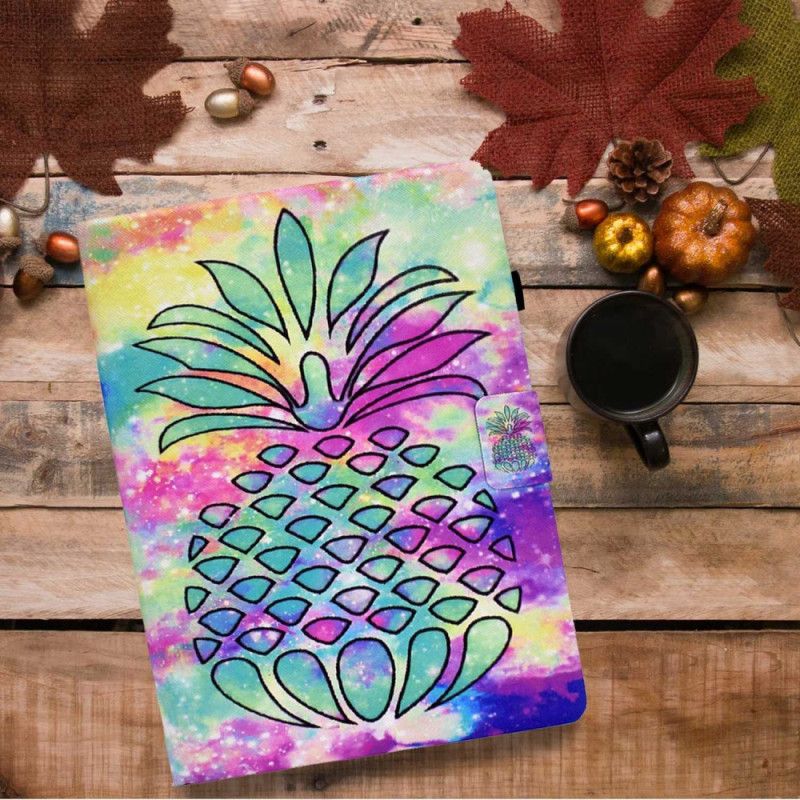 Kožený Kryt iPad (2025) Grafický Ananas