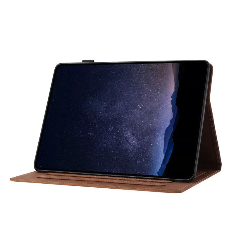 Kožený Kryt iPad (2025) Kostkový Okraj