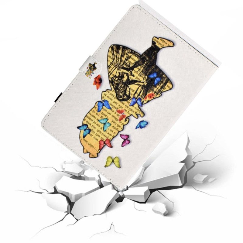 Kožený Kryt iPad (2025) Motýlí Dívka