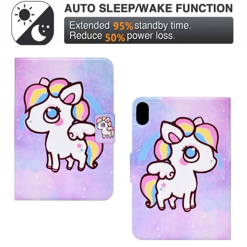 Kožený Kryt Na iPad (2025) Kreslený Jednorožec