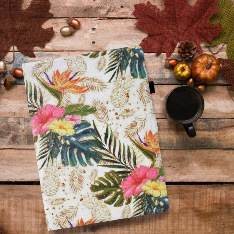 Kožený Kryt Na iPad (2025) Zlatý Ananas