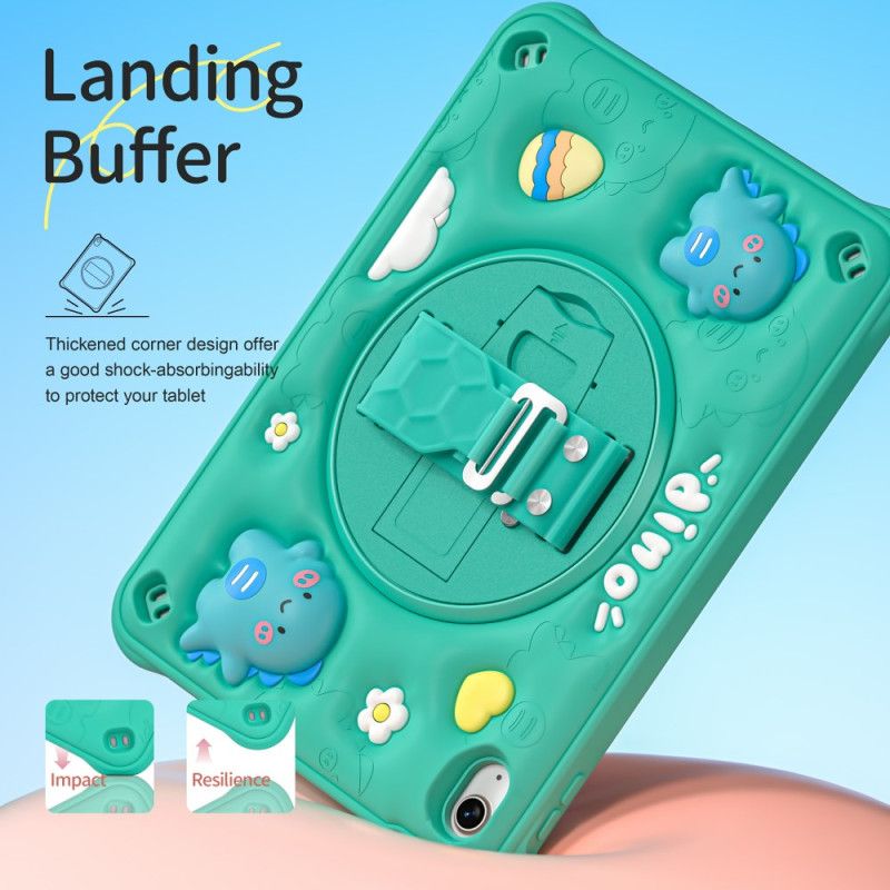 Kryt iPad (2025) Dětský Popruh S Dinosaurem A Oporou