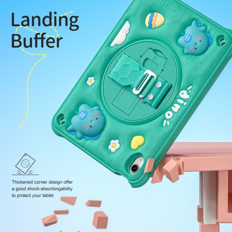 Kryt iPad (2025) Dětský Popruh S Dinosaurem A Oporou