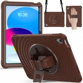Kryt iPad (2025) Kryty Na Mobil Otočný Stojan A Ramenní Popruh O 360 Stupňů
