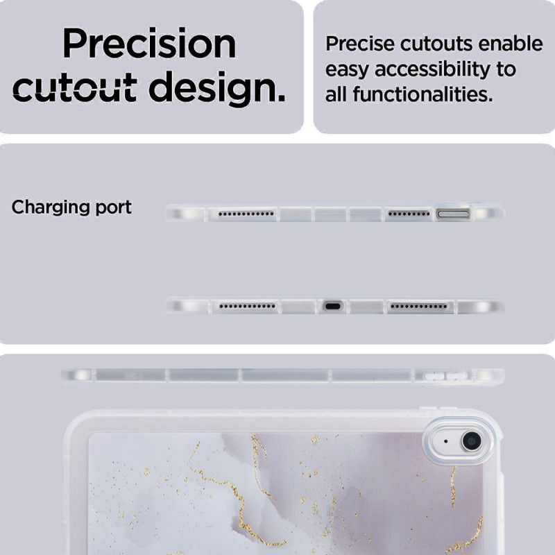 Kryt iPad (2025) Silikonový Mramorový Design