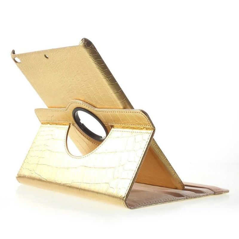 iPad 9.7 2017 / 2018 Stylový Kožený Kryt Alligator – Zlatý