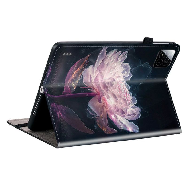 Kožený Kryt Na Xiaomi Pad 7 / 7 Pro Pivoňka
