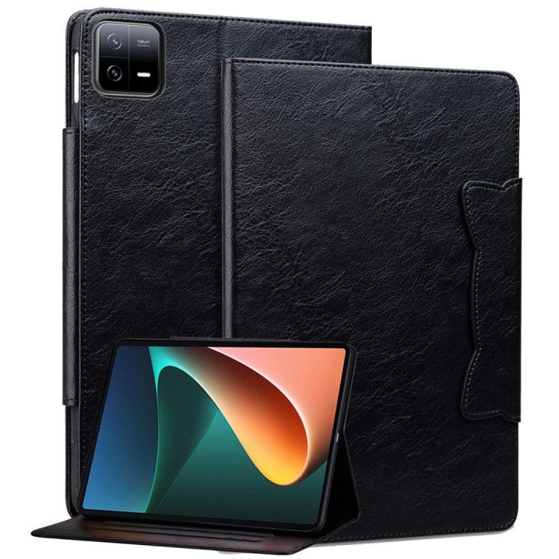 Kožený Kryt Xiaomi Pad 7 / 7 Pro Kočičí Spona