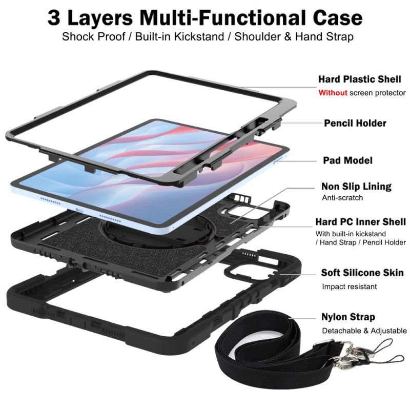Kryt Xiaomi Pad 7 / 7 Pro Kryty Na Mobil Ultra Odolné Se Stojánkem A Ramenním Popruhem