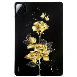 Kryt Xiaomi Pad 7 / 7 Pro Kryty Na Mobil Zlaté Růže A Motýli