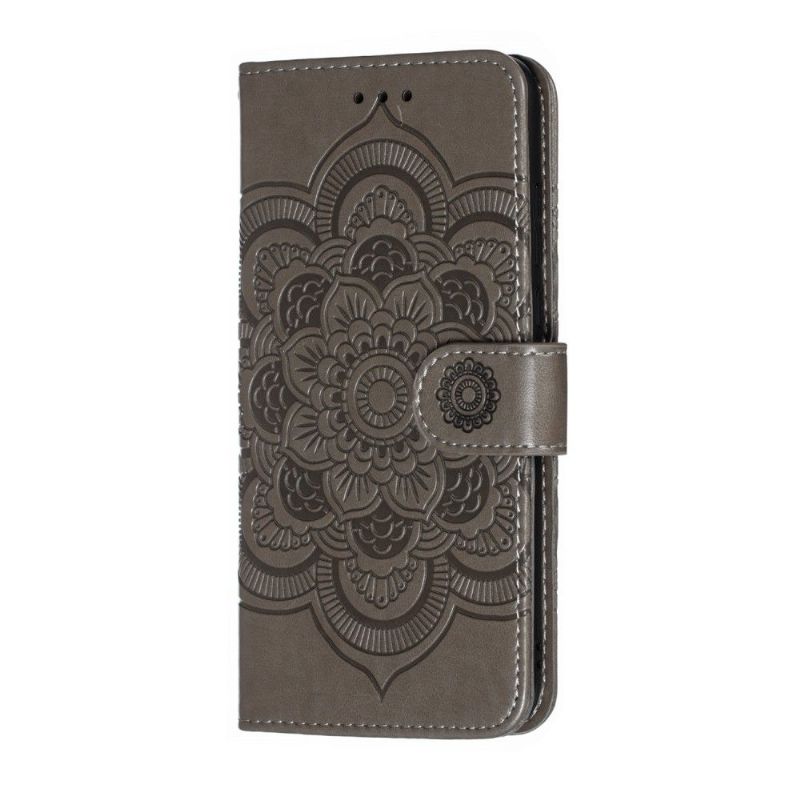 Kožené Pouzdro Folio Na Huawei P30 Lite Flipové Pouzdro Folio S Mandalovým Páskem
