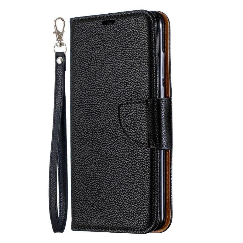 Pouzdra Na Huawei P30 Lite Flipové Pouzdro Folio Se Zrnitým Koženým Řemínkem