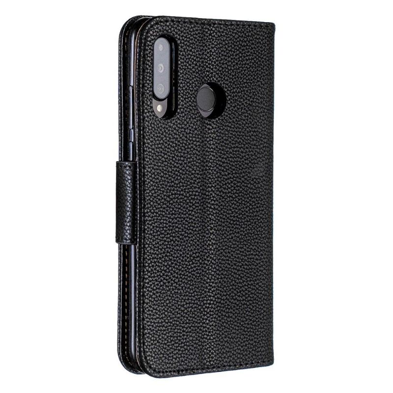 Pouzdra Na Huawei P30 Lite Flipové Pouzdro Folio Se Zrnitým Koženým Řemínkem