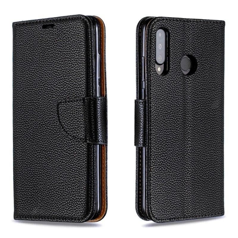 Pouzdra Na Huawei P30 Lite Flipové Pouzdro Folio Se Zrnitým Koženým Řemínkem
