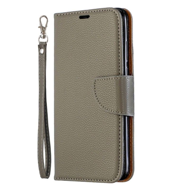 Pouzdra Na Huawei P30 Lite Flipové Pouzdro Folio Se Zrnitým Koženým Řemínkem