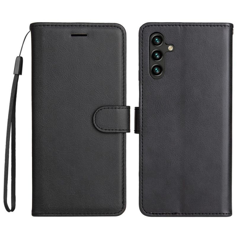 Flipové Pouzdro Na Samsung Galaxy A13 5G / A04s Na Lana Solid Color Series Strappy