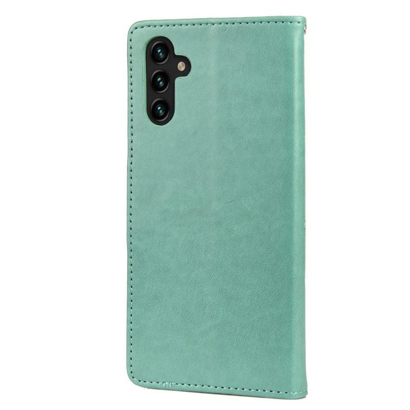 Flipové Pouzdro Na Samsung Galaxy A13 5G / A04s Motýli A Květiny