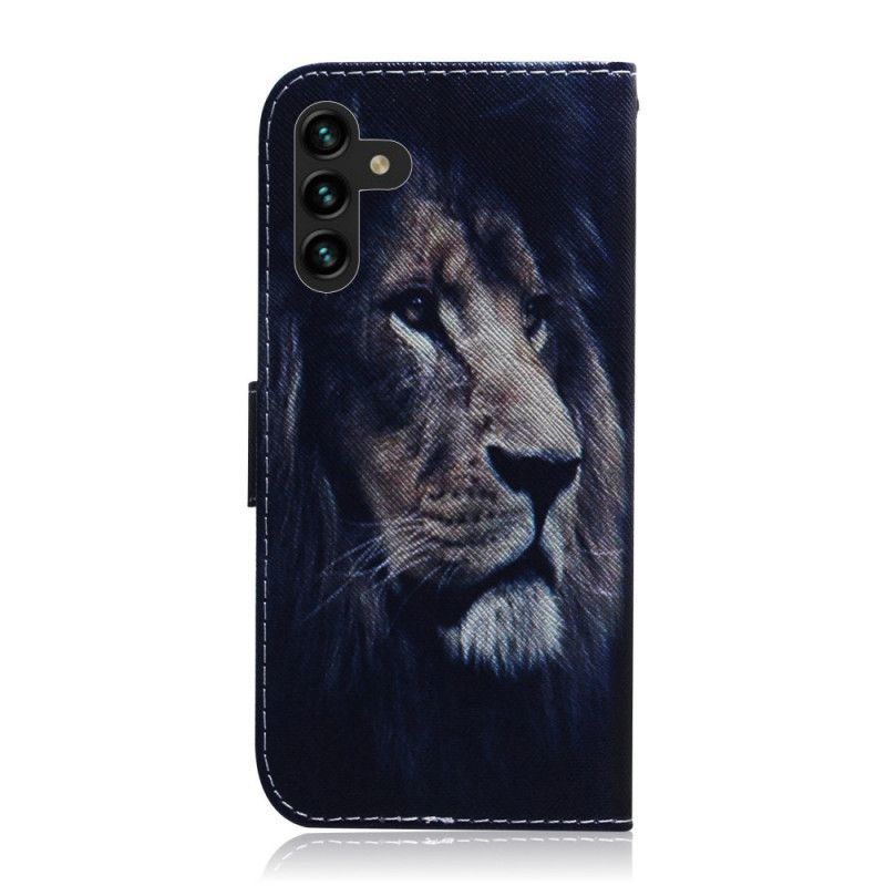 Flipové Pouzdro Na Samsung Galaxy A13 5G / A04s Snící Lev