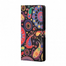 Flipové Pouzdro Na Samsung Galaxy A13 5G / A04s Výkresy Galaxií