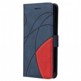Kožený Kryt Oppo Reno 12 5g Dvoubarevné Vlnovky