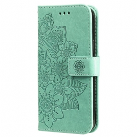 Kožený Kryt Oppo Reno 12 5g Potisk Mandaly S Páskem