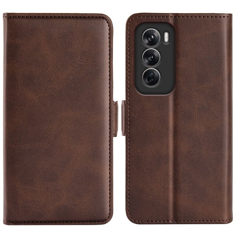 Kožený Kryt Oppo Reno 12 5g Styl Folia S Dvojitou Sponou