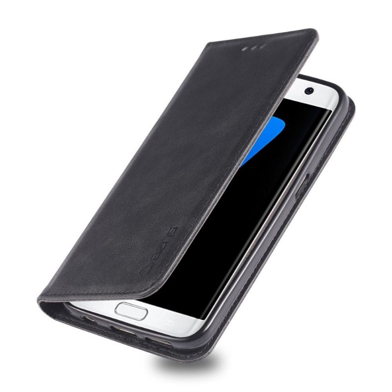 Kožené Pouzdro Na Samsung Galaxy S7 Držák Karty S Retro Koženými Efekty